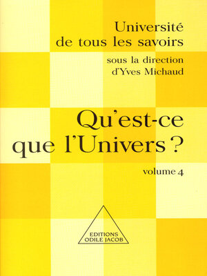 cover image of Qu'est-ce que l'Univers ?